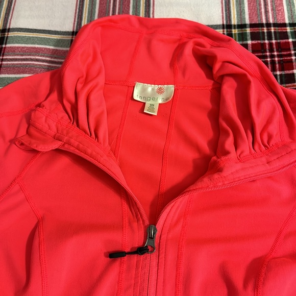 Tangerine fitted zip down jacket - Picture 2 of 3